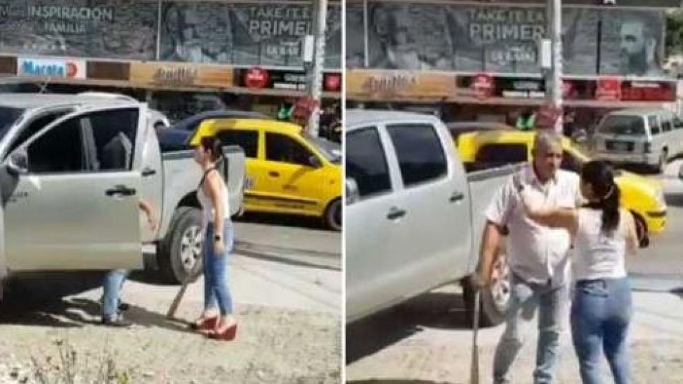 Lo descubrió con su amante y acabó destruyéndole la camioneta con un bate