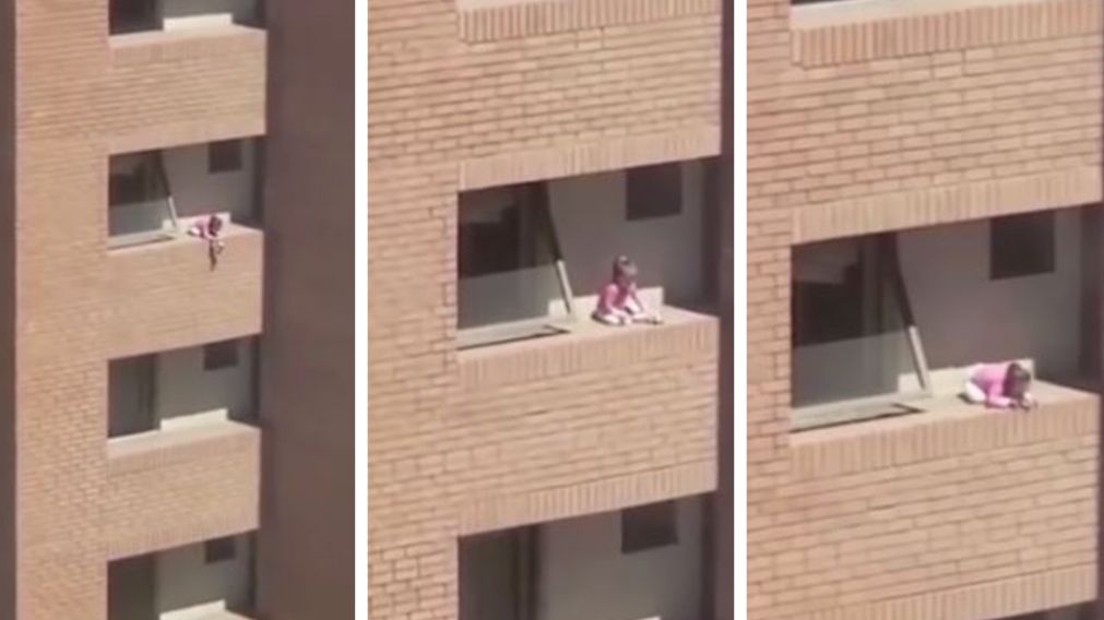 La nena fue rescatada sana y salva. (Captura).