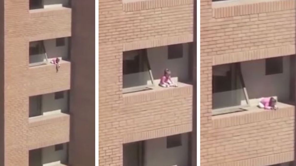 La nena fue rescatada sana y salva. (Captura).