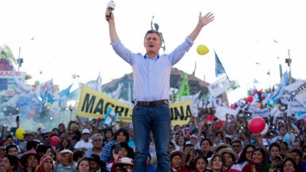 El cierre de campaña de Macri en el 2015.