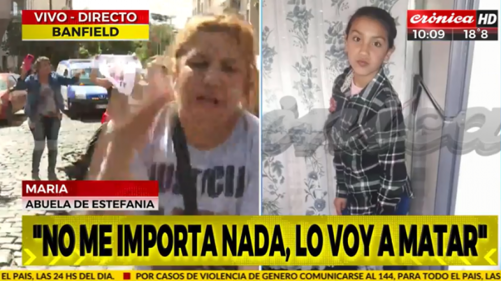 La abuela de la nena juró venganza (Captura de TV).