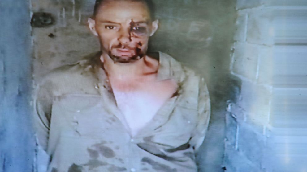 Así se encontraba Martin Lanatta cuando lo detuvieron.