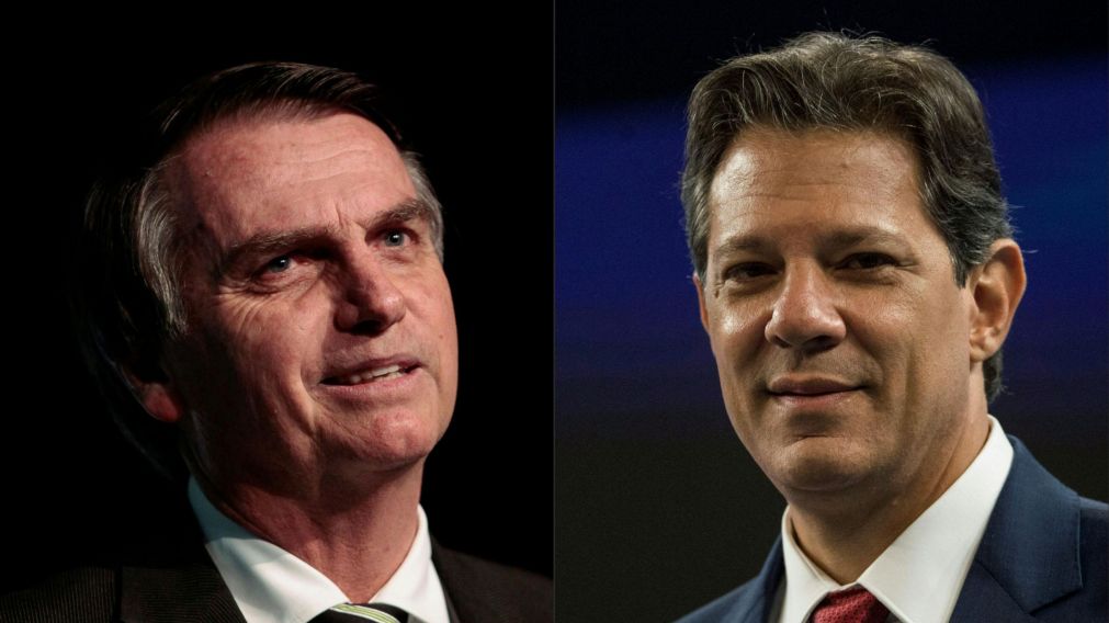 Bolsonaro o Haddad, uno de los dos será el próximo presidente brasileño (AFP).