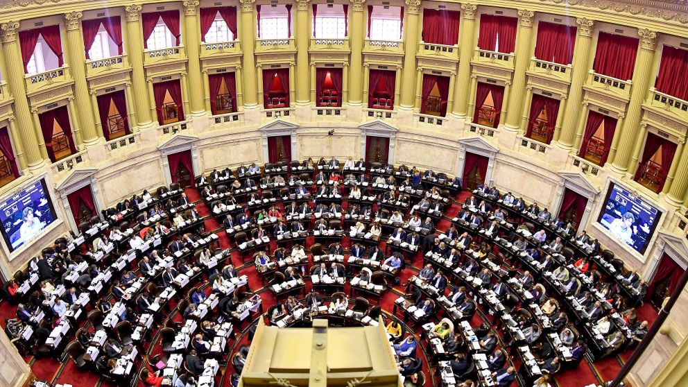 Los Diputados en medio de la sesión parlamentaria. (Archivo)