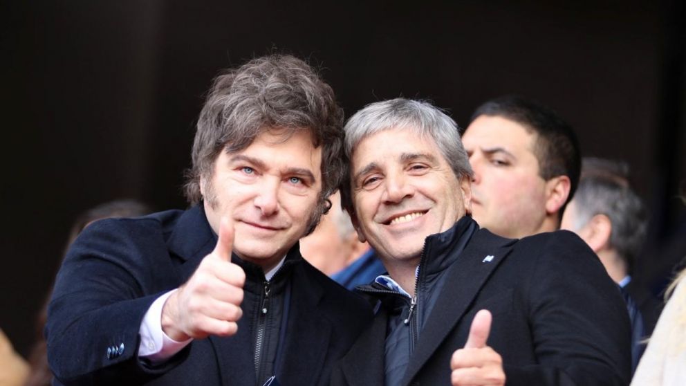 Javier Milei volvió a elogiar a Luis Caputo por la cifra de inflación.