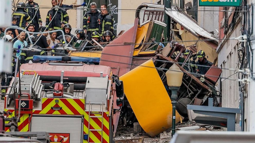 Así quedó el histórico medio de transporte de Lisboa.