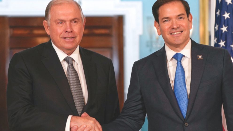 Gerardo Werthein y Marco Rubio, Ministro de Relaciones Exteriores y el Secretario de Estado de los Estados Unidos, respectivamente.