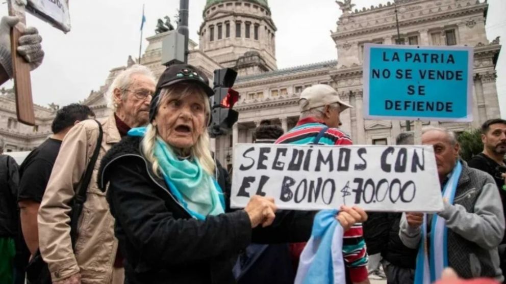 Nueva marcha de los jubilados al Congreso (Archivo).