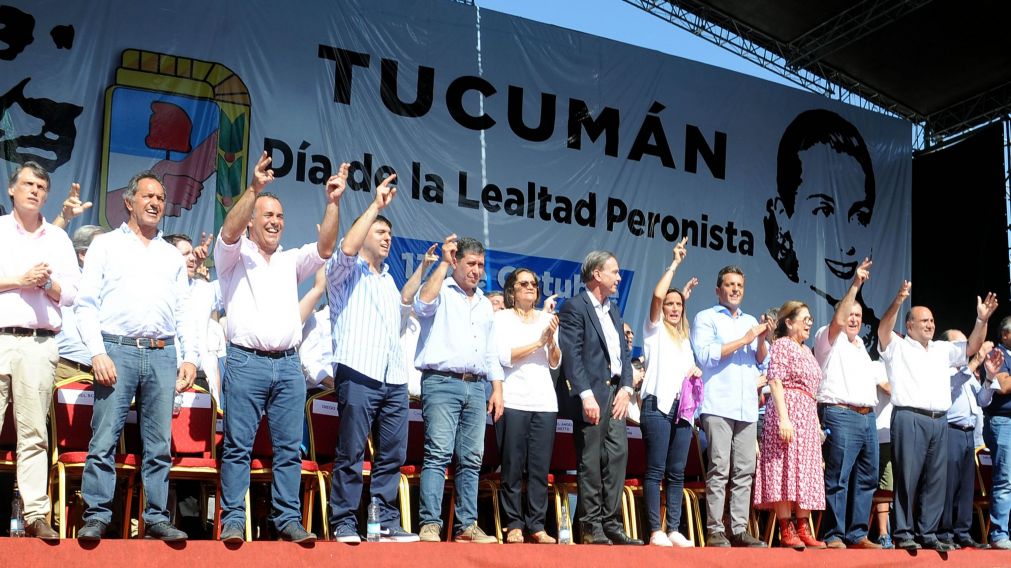 Los peronistas, sin Cristina, unidos en Tucumán (Télam).