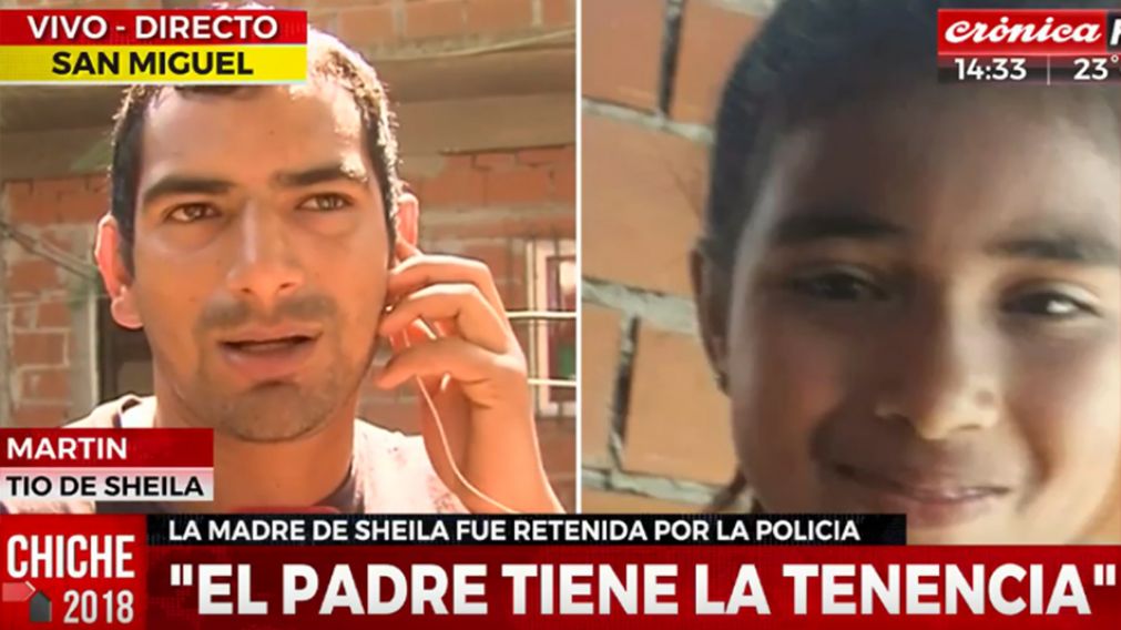 Martín, tío de Sheila, contó pormenores del caso (Captura de TV).