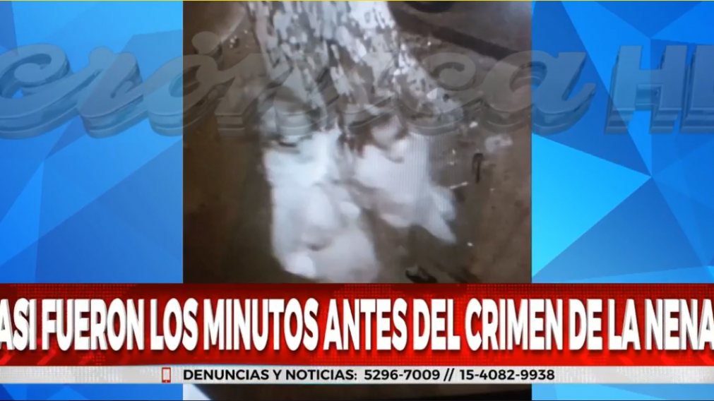 Instantes después de esta imagen, la mujer mató a su propia hija (Captura de TV).
