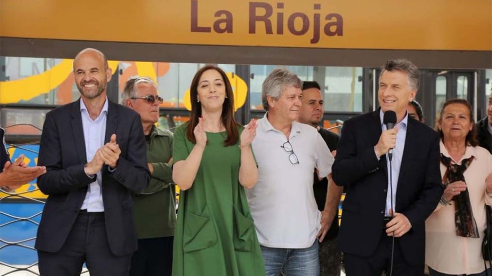 Dietrich, Vidal y Macri en Morón.(@Guillodietrich)