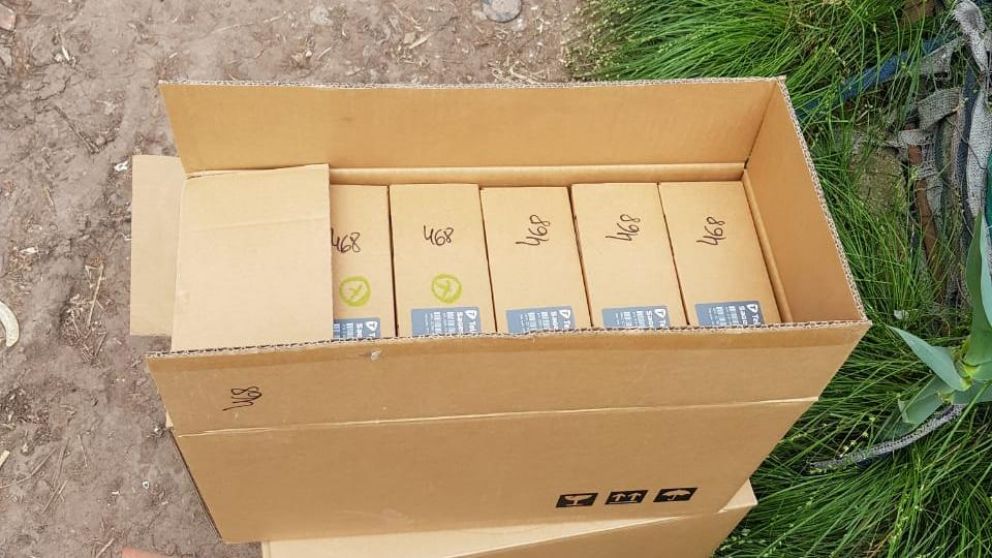 Varios de los materiales que fueron incautados en el operativo.