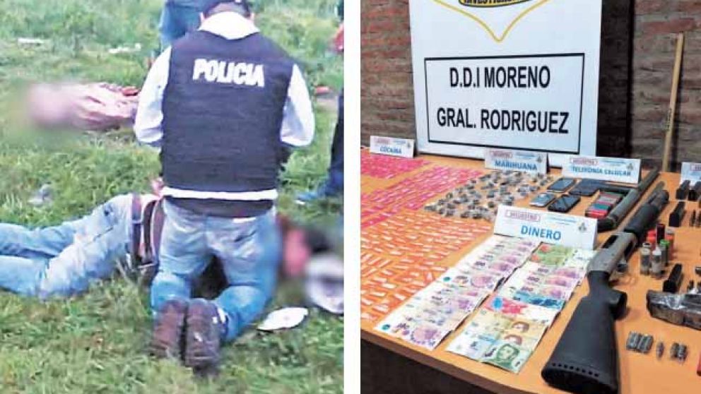 Moreno, así capturaron a dos bandas de narcotraficantes.