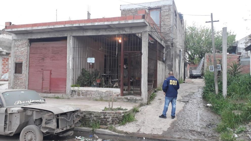 Una de las casas allanadas por la Policía de la Provincia.