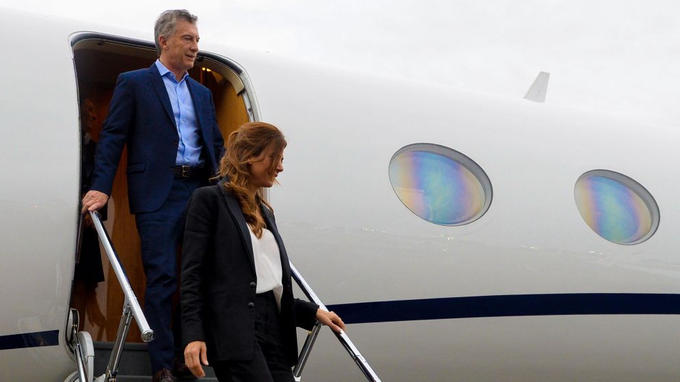 La llegada del presidente Mauricio Macri junto a su esposa, Juliana Awada.