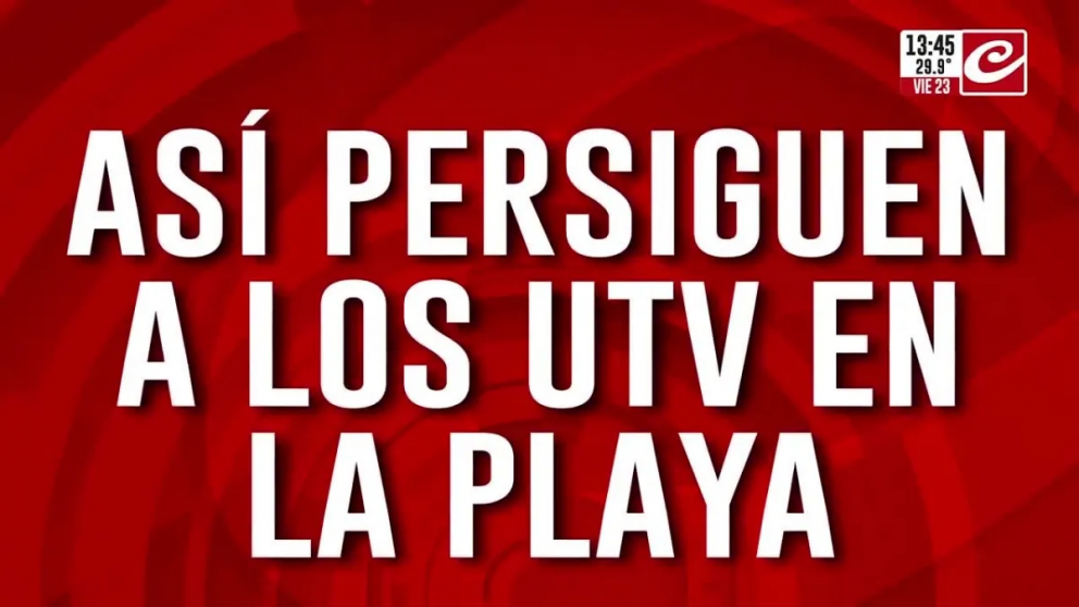 Así persiguen a los UTV en la playa