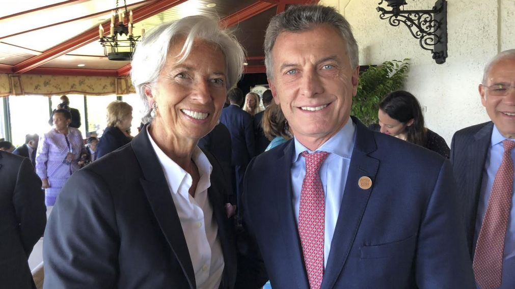 Mauricio Macri con la presidente del FMI, Christine Lagarde.