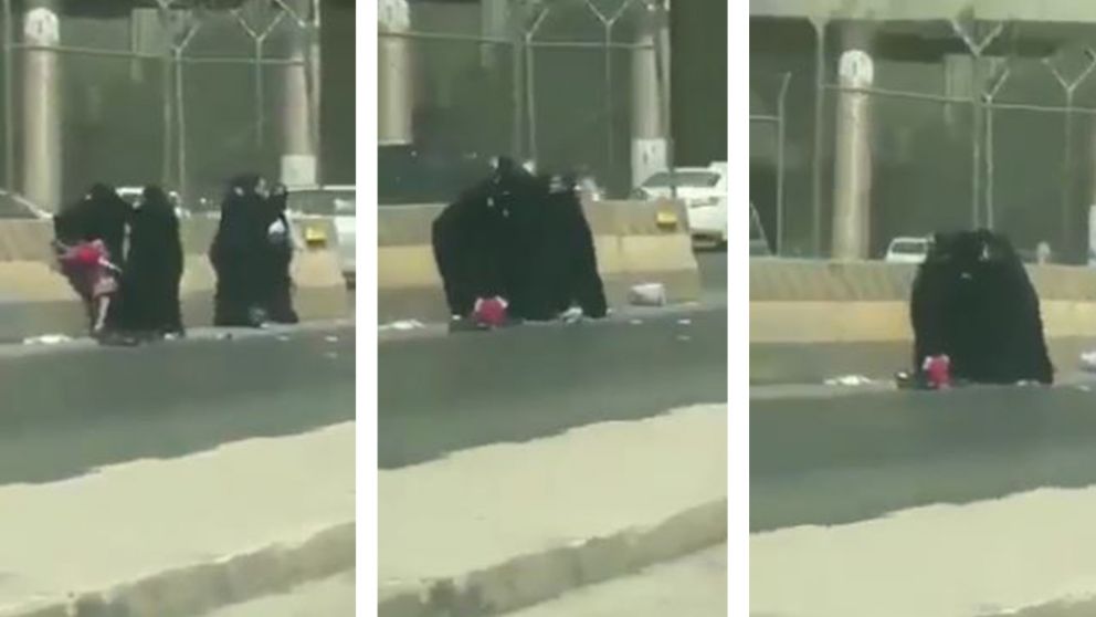 Pese a las caídas, la menor no sufrió heridas de gravedad. (Captura).