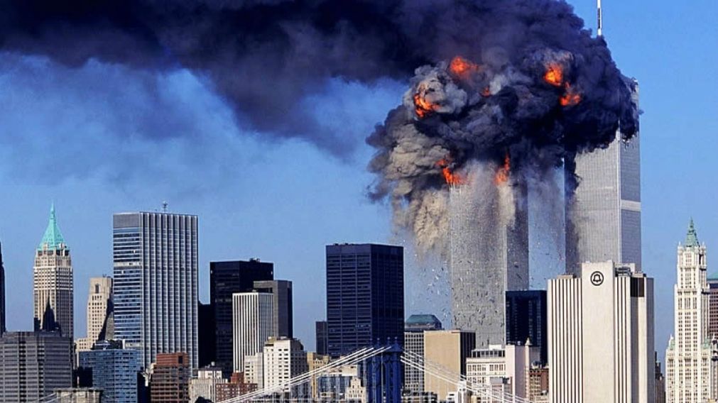 Las Torres Gemelas en llamas. Minutos después se desplomarían.