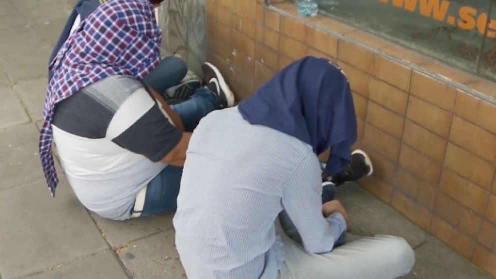 Los tres delincuentes en Juan B. Justo y Corrientes.