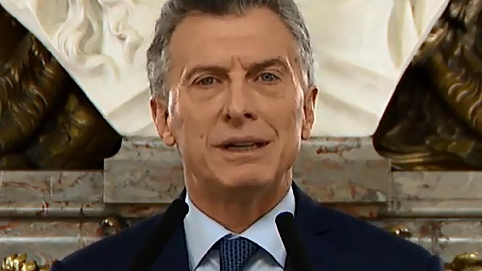 Mauricio Macri, habló al país desde la Casa Rosada.