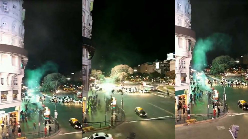 Incendio a metros del Obelisco
