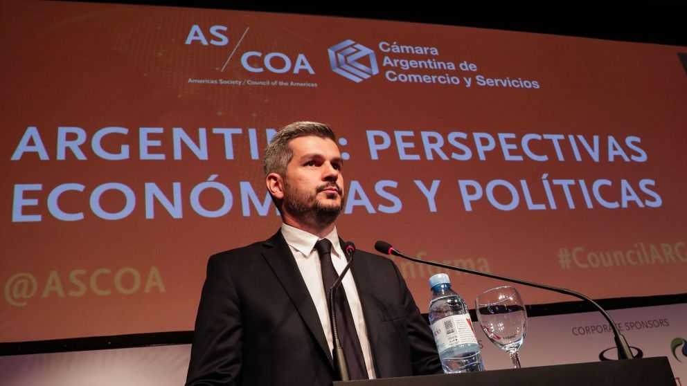 Pe�a remarc� que el Gobierno est� bien encaminado y neg� el "fracaso econ�mico". (Cr�nica-Nahuel Ventura)