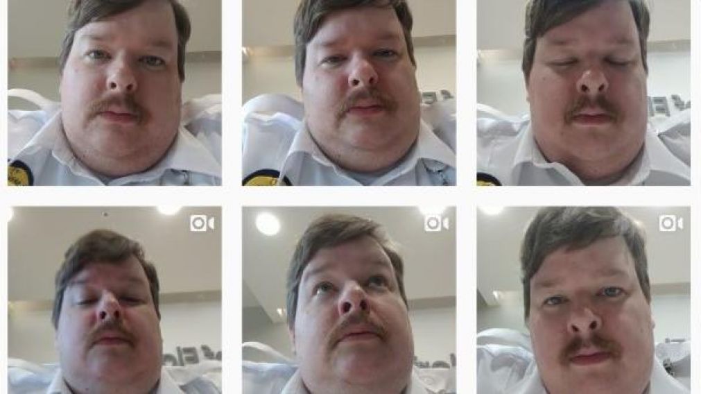 Con esta pose, "Paul Flart" hac�a su gracia. (Captura).