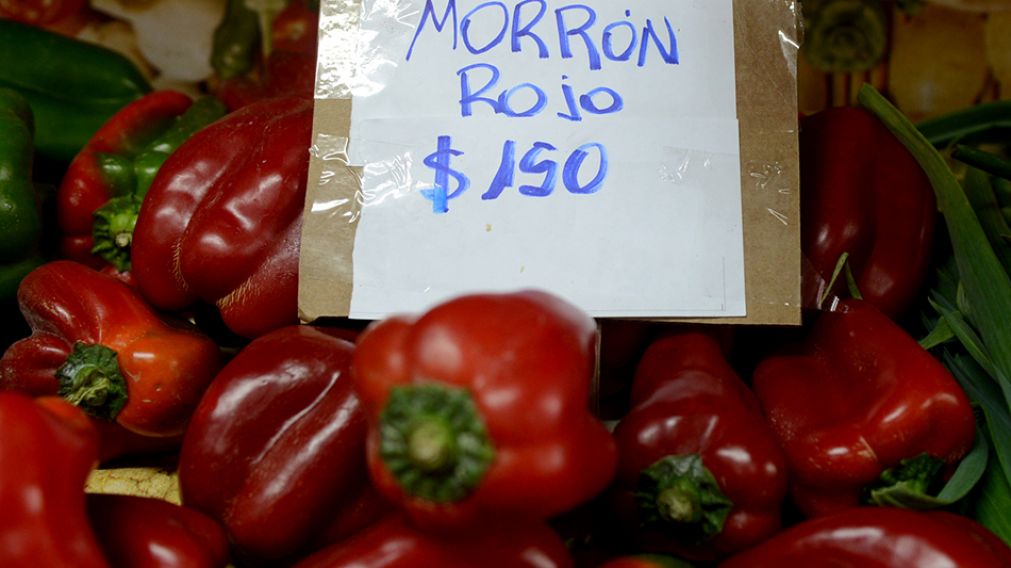 La cotización del morrón hoy. (Hernan Nersesian/Diario Crónica)