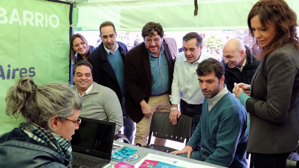 El gabinete de Desarrollo Humano, en Morón.