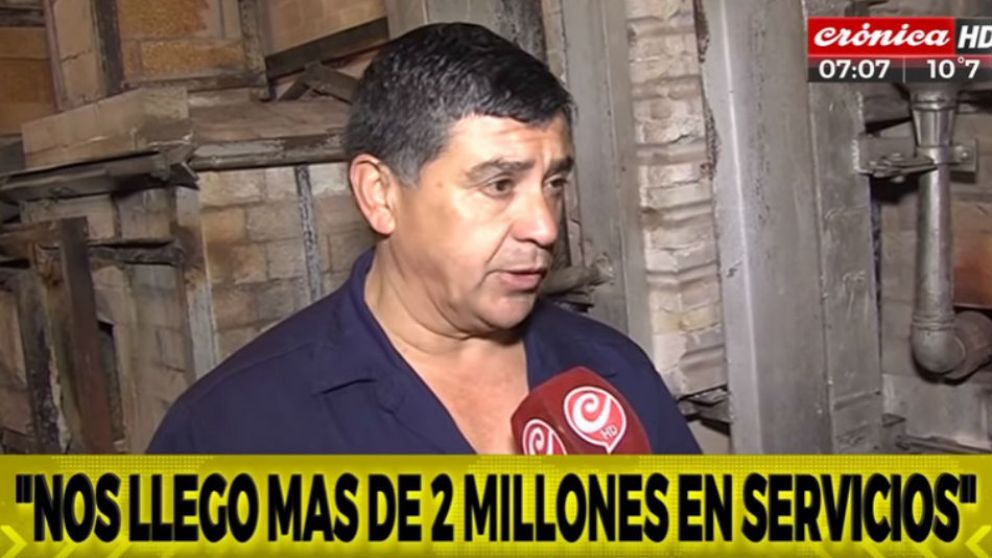 Elbio, hablo en Crónica HD para pedir "una solución" a la deuda de la cooperativa. (Captura de TV)