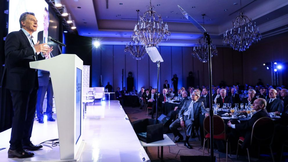 En su discurso, Macri aludió por elevación a su primo Angelo Calcaterra (Presidencia)