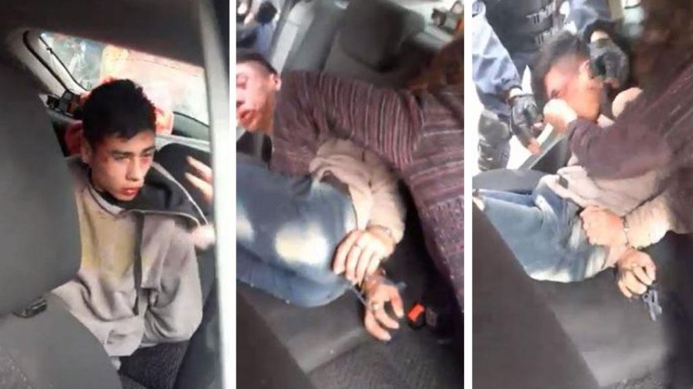 La madre de la víctima entró al auto y lo golpeó en los genitales. (Captura).