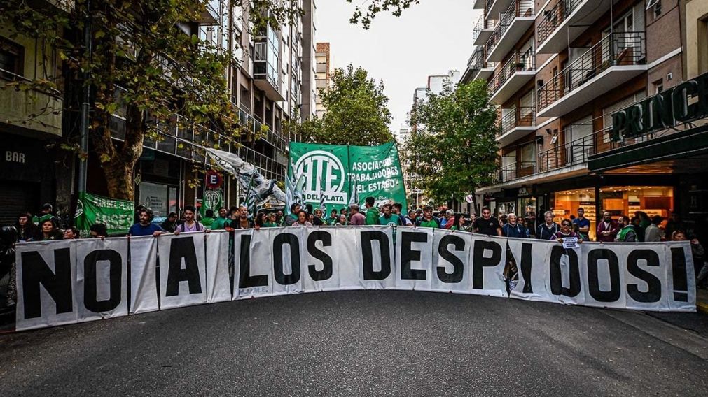 Una de las protestas del sindicato ATE contra los despidos (Archivo).