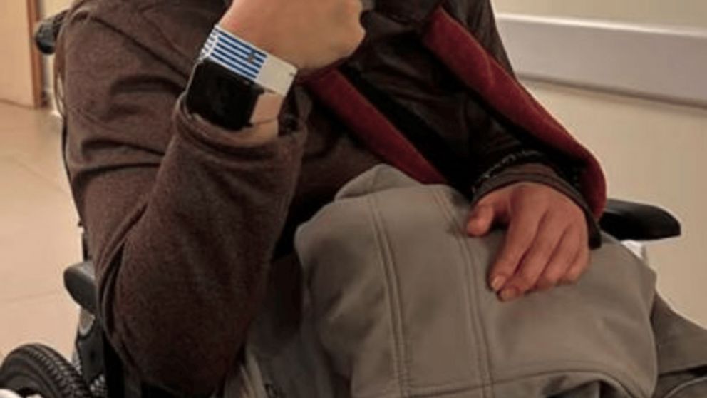 Tatiana Ruiz al dejar el hospital después de casi dos años de estar internada.