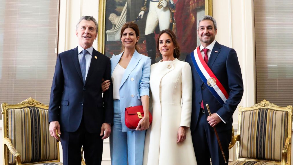 Macri-Awada y López Moreira-Abdo Benítez. Los presidentes de Argentina y Paraguay, junto a sus primeras damas.