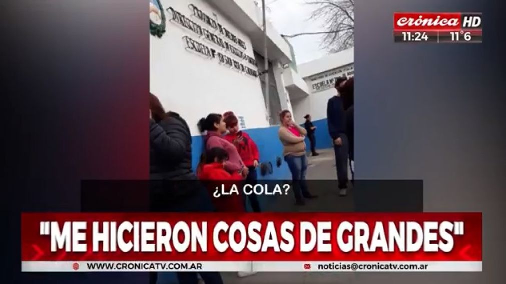 La hermana de la nena abusada grabó el relato del horror (Captura de video).