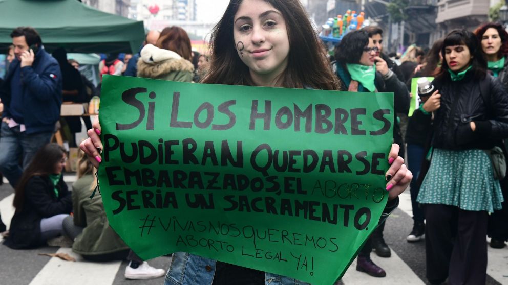 Utilizaron la consigna: "Aborto seguro, legal y gratuito". (Crónica/Jonatan Moreno)