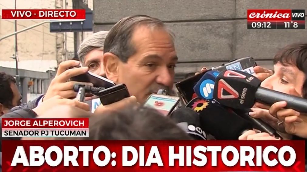 Alperovich: "Voy a votar en contra del proyecto del aborto"