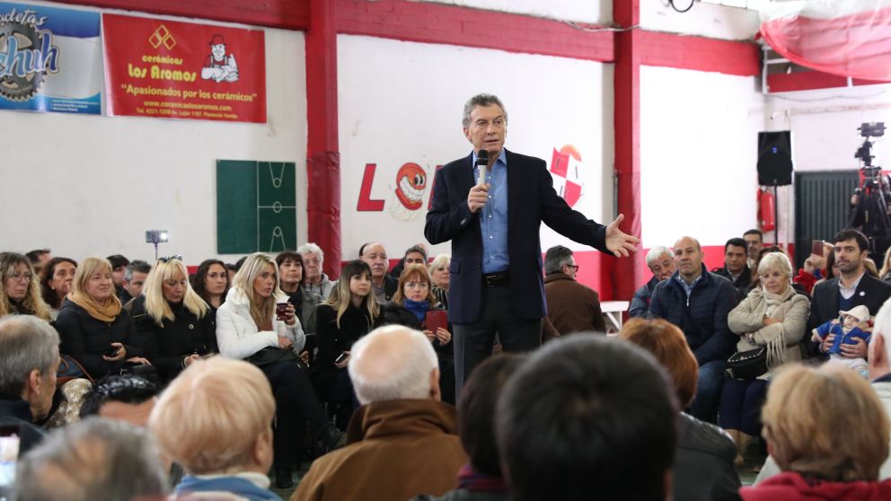 Macri estuvo en el club Bernal junto a Vidal y Basabilbaso (Presidencia)