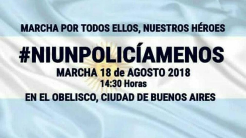 Uno de los flyers que convocan a la marcha por redes sociales. (Twitter)