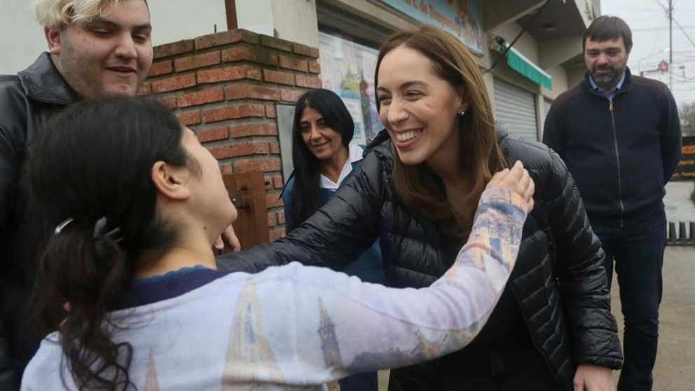 Vidal comenzó su caminata en las calles Las Heras y 25 de Mayo.