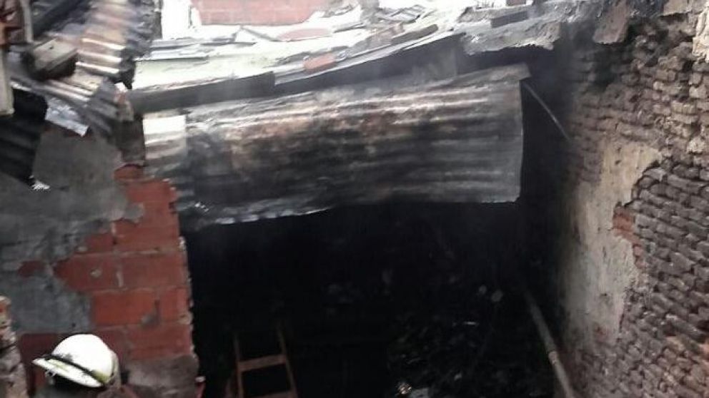 Así quedó una de las viviendas.