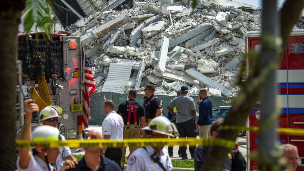 No quedó nada. La torre de 13 pisos se convirtió en una montaña de escombros.