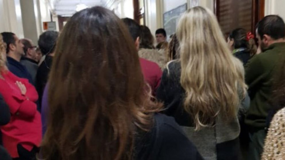 Los trabajadores decidieron protestar por el desplazamiento de la tesorera de Cambiemos.