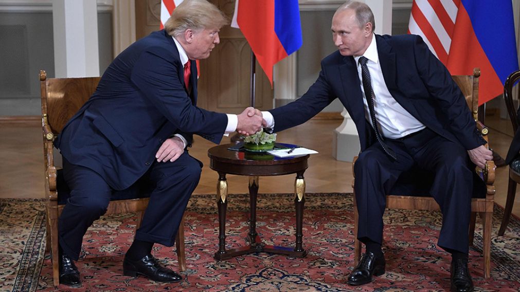 Donald Trump y Vladimir Putin durante su hist�rico encuentro en Helsinki.