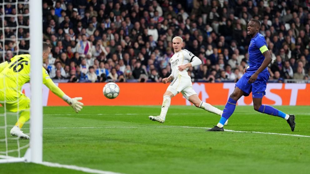 Franco Mastantuono hizo su primer gol por Champions League en la gran victoria de Real Madrid ante Mónaco