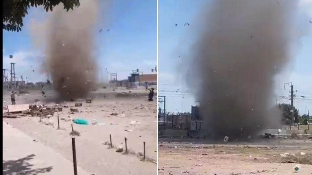 Susto en Florencio Varela: un remolino de viento en pleno Ardigó