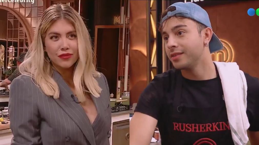 La pregunta al hueso de Wanda Nara a Rusherking en su debut en "MasterChef Celebrity": "¿Qué opinás de la relación de tu ex con mi ex?"